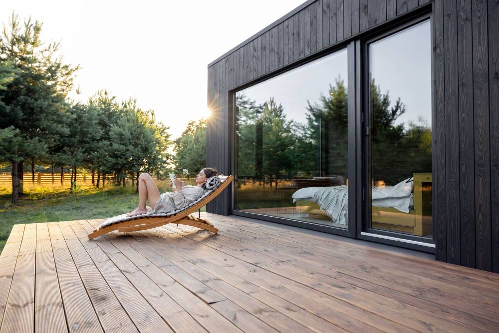terrasse sur plot à Lieudieu